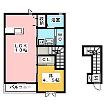 ルーチェＢ  ｜ 岐阜県岐阜市細畑６丁目（賃貸アパート1LDK・2階・47.60㎡） その2