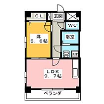 メゾンｄｅウノ  ｜ 岐阜県岐阜市加納栄町通４丁目（賃貸マンション1LDK・6階・40.70㎡） その2