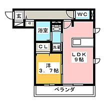 コンフォルト白山  ｜ 岐阜県岐阜市白山町３丁目（賃貸アパート1LDK・2階・34.74㎡） その2