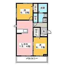 Ｄ－ＲＯＯＭ春日町  ｜ 岐阜県岐阜市春日町２丁目（賃貸アパート2LDK・2階・60.06㎡） その2