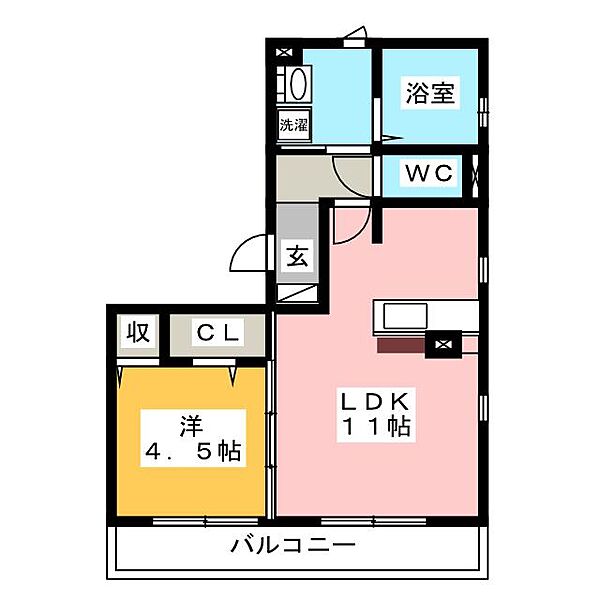 プランドール華陽 ｜岐阜県岐阜市平安町(賃貸アパート1LDK・1階・40.51㎡)の写真 その2