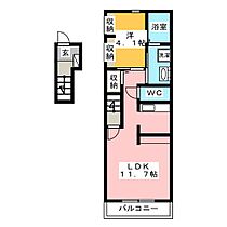 ｃｅｒｉｓｉｅｒ　II棟  ｜ 岐阜県岐阜市東中島２丁目（賃貸アパート1LDK・2階・40.09㎡） その2