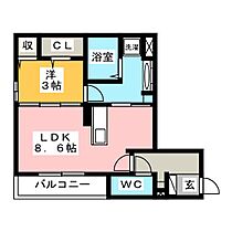 ザ・シティハウス白山  ｜ 岐阜県岐阜市白山町２丁目（賃貸アパート1LDK・1階・35.35㎡） その2