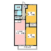 パレ北一色  ｜ 岐阜県岐阜市北一色５丁目（賃貸アパート2LDK・1階・53.98㎡） その2