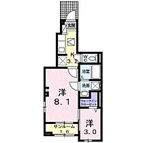 レグルス  ｜ 岐阜県岐阜市細畑６丁目（賃貸アパート2K・1階・36.96㎡） その2