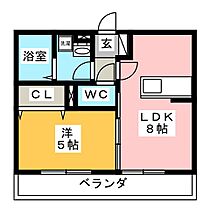 コンフォルト白山  ｜ 岐阜県岐阜市白山町３丁目（賃貸アパート1LDK・1階・32.15㎡） その2