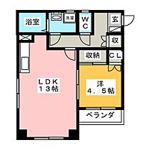 カーサ水海道  ｜ 岐阜県岐阜市水海道１丁目（賃貸マンション1LDK・4階・46.10㎡） その2