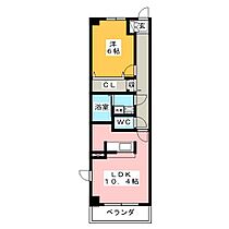 フィールド　ア　カラーステージ  ｜ 岐阜県岐阜市野一色５丁目（賃貸マンション1LDK・3階・42.38㎡） その2