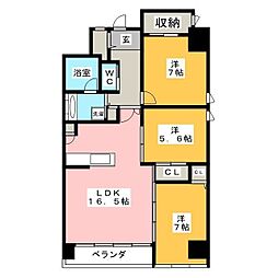 TheresidenceM・KANOU 3LDKの間取図画像