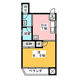 (有)かむろビル南館 1DKの間取図画像