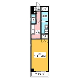 かむろビル西館 1Kの間取図画像