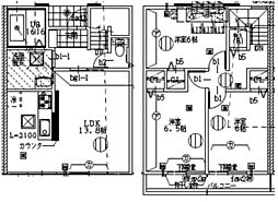 Jumeaux RH A 3LDKの間取図画像
