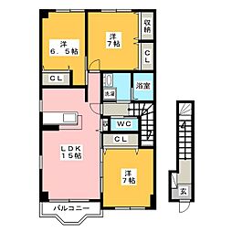 ユニヴェール 3LDKの間取図画像