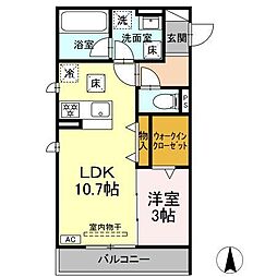 Gooden徹明通(グッデンテツメイドオリ) 1LDKの間取図画像