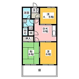 エスポア95 3DKの間取図画像