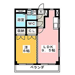 コーポ小野第3 1LDKの間取図画像