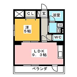 I's岐阜駅前 1LDKの間取図画像