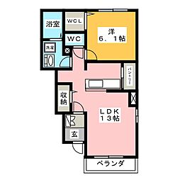 メゾン・プリティ・ギトー 1LDKの間取図画像