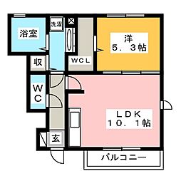 エリタ 1LDKの間取図画像