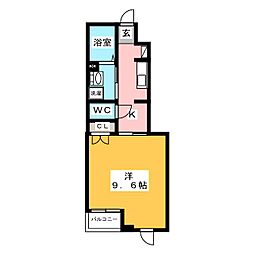 ドルチェサクラ 1Kの間取図画像