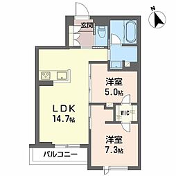 SEN(セン) 2LDKの間取図画像