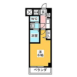フォルビテッツァ岐阜 1Kの間取図画像
