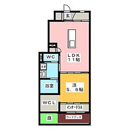 レガーレ 1LDKの間取図画像