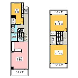 アクアベレーザ 3LDKの間取図画像