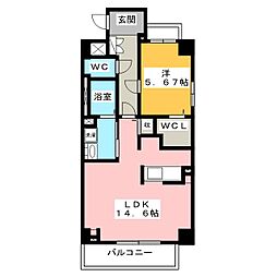 カーサパズS 1LDKの間取図画像