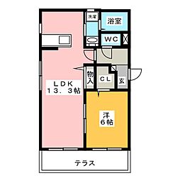 メゾン永田町 1LDKの間取図画像