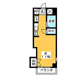 CASA本郷 ワンルームの間取図画像