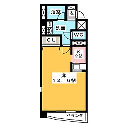 MaisondeMiyabi ワンルームの間取図画像