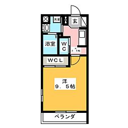 メゾン加納栄町通C 1Kの間取図画像