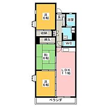 リトルシャトーIII  ｜ 岐阜県大垣市南頬町１丁目（賃貸マンション3LDK・3階・68.24㎡） その2