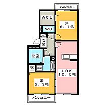 グッドラック・ワン　Ａ棟  ｜ 岐阜県大垣市割田１丁目（賃貸アパート2LDK・3階・53.79㎡） その2