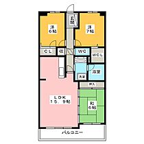 ライオンズマンション大垣公園  ｜ 岐阜県大垣市御殿町１丁目（賃貸マンション3LDK・8階・80.21㎡） その2