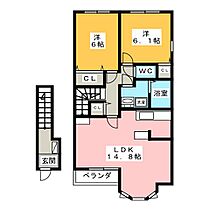 ラ・ミア・カーサB  ｜ 岐阜県大垣市禾森町２丁目（賃貸アパート2LDK・2階・63.49㎡） その2