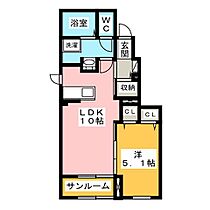 オークモントB  ｜ 岐阜県大垣市本今３丁目（賃貸アパート1LDK・1階・40.88㎡） その2