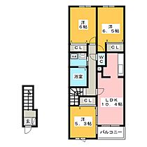 ブリーズアイ　A  ｜ 岐阜県大垣市青柳町１丁目（賃貸アパート3LDK・2階・68.50㎡） その2