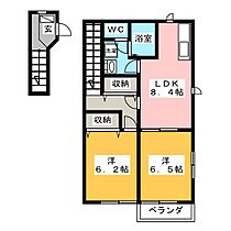 アクティブ美瑛  ｜ 岐阜県大垣市本今３丁目（賃貸マンション2LDK・2階・54.76㎡） その2