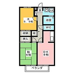 イル・チェルキオ 2DKの間取図画像