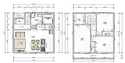 墨俣ゆずり葉貸家 1階3LDKの間取り