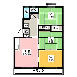 プレアール大垣東前 3LDKの間取図画像