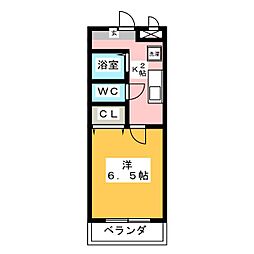 エスポアトミタ 1Kの間取図画像