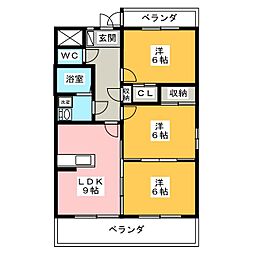 I.S.M-1 3LDKの間取図画像