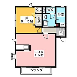 第7メゾン勝沼 1LDKの間取図画像