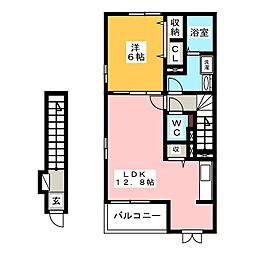 クライスフォー 1LDKの間取図画像