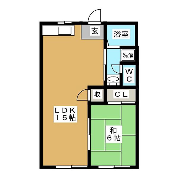 小林ハイツ ｜岐阜県大垣市楽田町３丁目(賃貸アパート1LDK・1階・40.54㎡)の写真 その2