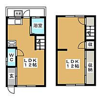 加藤貸家  ｜ 岐阜県大垣市楽田町２丁目（賃貸テラスハウス1LDK・1階・52.99㎡） その2