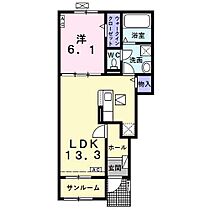 フィオーレ笠木　A 102 ｜ 岐阜県大垣市笠木町338-1（賃貸アパート1LDK・1階・50.01㎡） その2